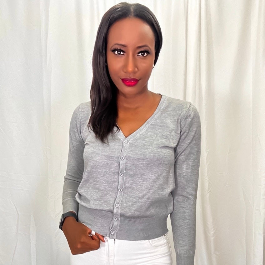 Cardi Vee- V Neck Cardigan