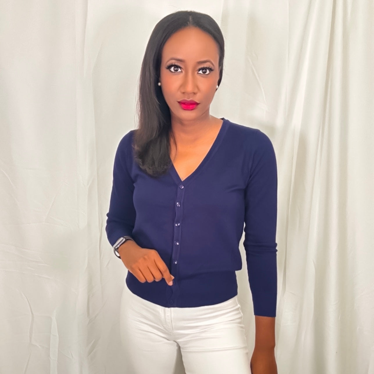 Cardi Vee- V Neck Cardigan